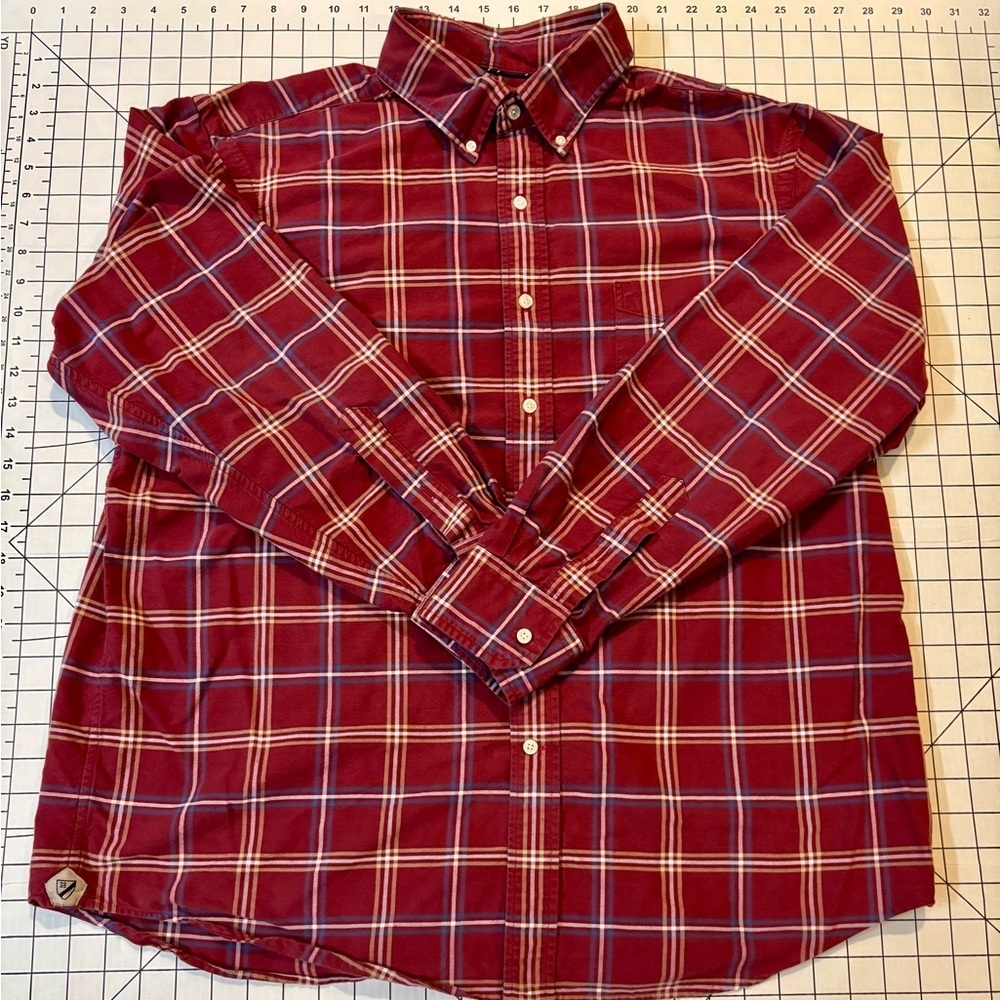 Cremieux Classics‎ Men’s Size XL Red, Blue, and Tan Plaid Button Down Shirt